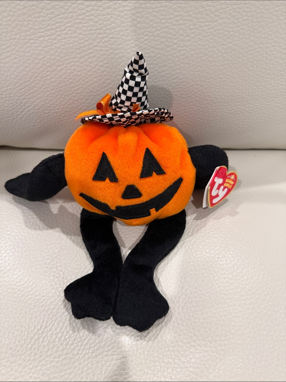 Ty Vintage Trick R Treat Orange Pumpkin Plushie